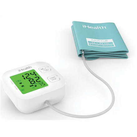 iHealth Track KN-550BT Wireless Bluetooth connection, White/Blue, Weight 438 g, Calculation of blood pressure (systolic and diastolic), Calculation of heart rate, Automatic (Фото 1)