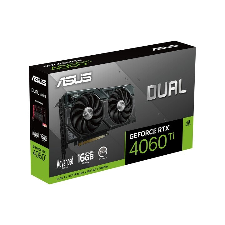 ASUS Dual -RTX4060TI-A16G NVIDIA GeForce RTX 4060 Ti 16 GB GDDR6 (Attēls 11)