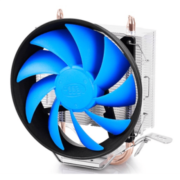 Deepcool "Gammaxx 200T" universal cooler, 2 heatpipes, 120mm PWM fan,  Intel Socket LGA115X / 775, 95 W TDP and AMD Socket FMxx/AMxx, 100W TDP  Cooler (Attēls 1)