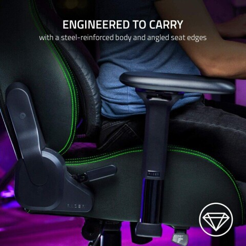 Razer Iskur Gaming Chair with Lumbar Support, Black/Green (Attēls 6)