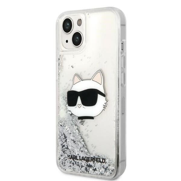 Karl Lagerfeld KLHCP14SLNCHCS iPhone 14 6,1" srebrny|silver hardcase Glitter Choupette Head (Attēls 2)