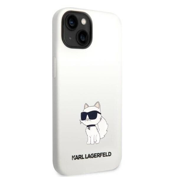 Karl Lagerfeld KLHMP14MSNCHBCH iPhone 14 Plus 6,7" hardcase biały|white Silicone Choupette MagSafe (Attēls 4)