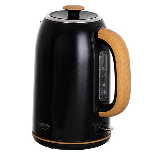 Camry Kettle CR 1342 Electric, 2200 W, 1.7 L, Stainless steel, 360° rotational base, Black (Attēls 3)