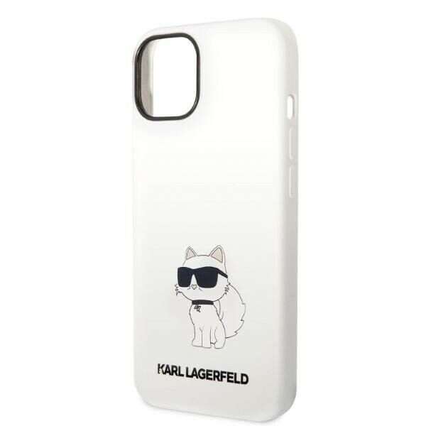 Karl Lagerfeld KLHMP14MSNCHBCH iPhone 14 Plus 6,7" hardcase biały|white Silicone Choupette MagSafe (Attēls 6)