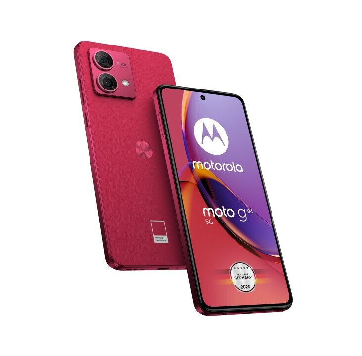 Motorola Moto G Moto G84 16.6 cm (6.55") Dual SIM Android 13 5G USB Type-C 12 GB 256 GB 5000 mAh Magenta (Attēls 1)