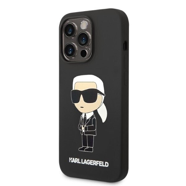Karl Lagerfeld KLHMP14XSNIKBCK iPhone 14 Pro Max 6,7" hardcase czarny|black Silicone Ikonik Magsafe (Фото 2)