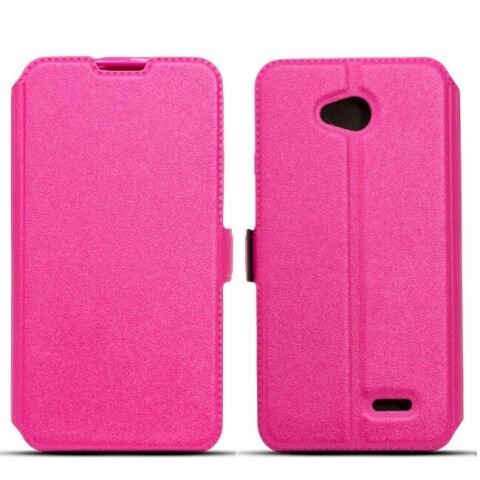 Telone Супер тонкий Чехол-книжка со стендом LG H815 G4 Розовый (Фото 2)