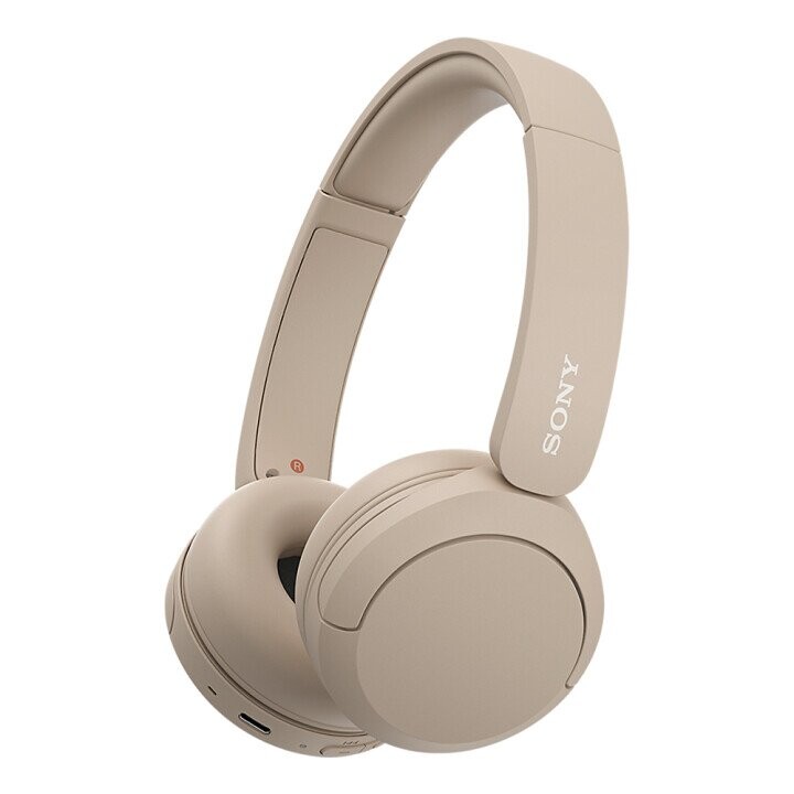 Sony WH-CH520 Headset Wireless Head-band Calls/Music USB Type-C Bluetooth Charging stand Cream (Attēls 1)