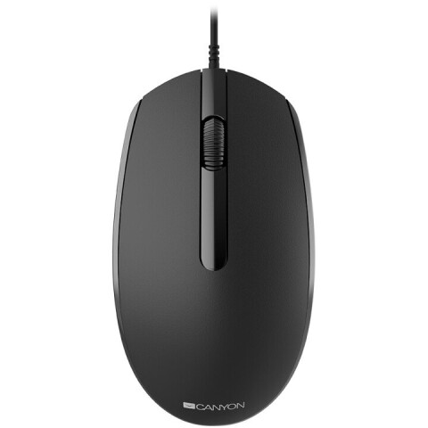 Canyon Wired  optical mouse with 3 buttons, DPI 1000, with 1.5M USB cable, black, 65*115*40mm, 0.1kg (Attēls 4)
