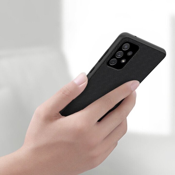 Nillkin Textured Case rugged cover with gel frame and nylon on the back Samsung Galaxy A72 4G black (Attēls 8)