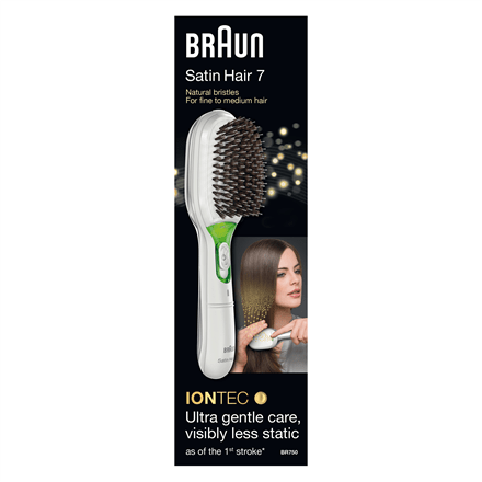 Braun BR750 Satin Hair Ionic Brush, White Braun BR750 Green, White (Фото 6)