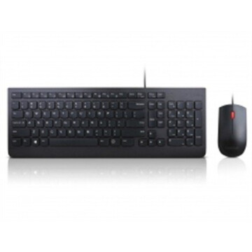 Lenovo 4X30L79928 Keyboard and Mouse Combo - Estonia, Wired, Keyboard layout EN, EN, USB, Black, No, Mouse included, Numeric keypad (Attēls 1)