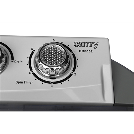 Camry Washing machine CR 8052 Top loading, Washing capacity 3 kg, 1300 RPM, Depth 40 cm, Width 60 cm, White-Grey, (Фото 3)