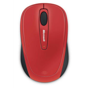 Microsoft WMM 3500 Black, Red, Wireless mouse (Attēls 2)