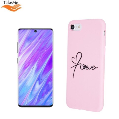 TakeMe "Love" серии Мягкий TPU чехол-крышка для Samsung Galaxy S20+ (G985) Розовый (Фото 1)