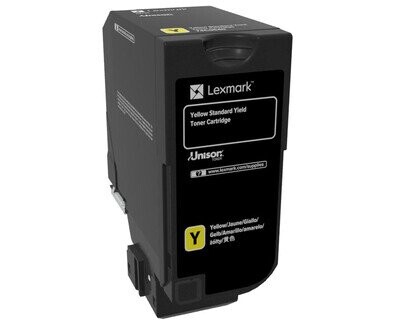 Lexmark CS720 Yellow Standard Yield Toner Cartridge Lexmark Cartridge, Yellow (Attēls 1)