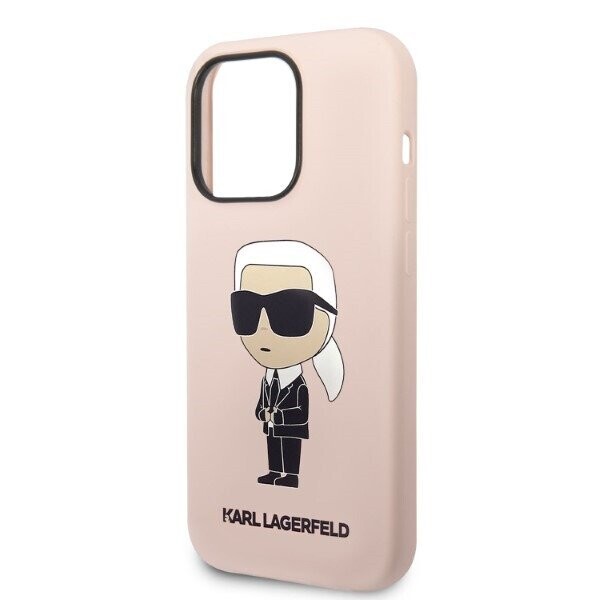 Karl Lagerfeld KLHMP14XSNIKBCP iPhone 14 Pro Max 6,7" hardcase różowy|pink Silicone Ikonik Magsafe (Фото 6)