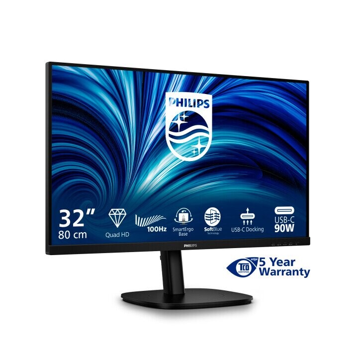 Philips 32B2U3601/00 computer monitor 80 cm (31.5") 2560 x 1440 pixels Quad HD LCD Black (Attēls 5)