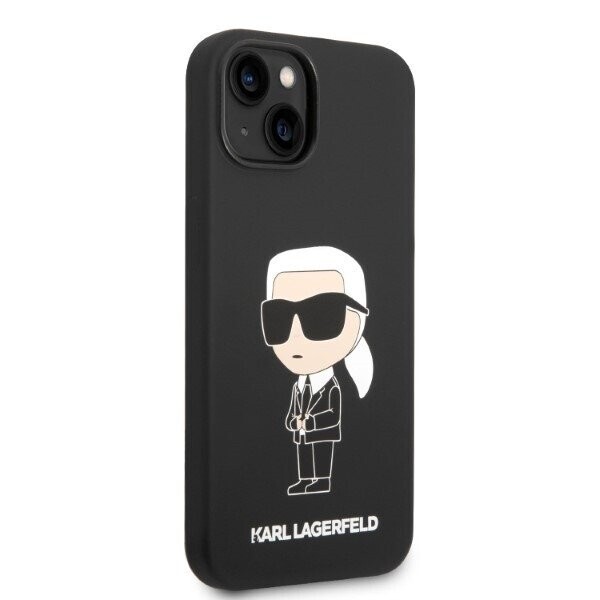 Karl Lagerfeld KLHMP14SSNIKBCK iPhone 14 6,1" hardcase czarny|black Silicone Ikonik Magsafe (Attēls 4)