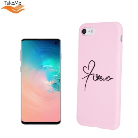 TakeMe "Love" серии Мягкий TPU чехол-крышка для Samsung Galaxy S10e (G970) Розовый (Фото 1)