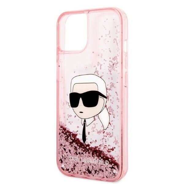 Karl Lagerfeld KLHCP14SLNKHCP iPhone 14 6,1" różowy|pink hardcase Glitter Karl Head (Attēls 6)