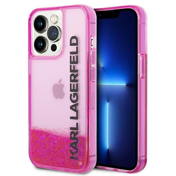 Karl Lagerfeld KLHCP14XLCKVF iPhone 14 Pro Max 6,7" różowy|pink hardcase Liquid Glitter Elong (Attēls 1)