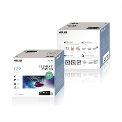 Asus BC-12D2HT Bulk Internal, Interface SATA, Blu-Ray DVD Combo, CD read speed 48 x, Black, CD write speed 48 x, Desktop (Attēls 1)