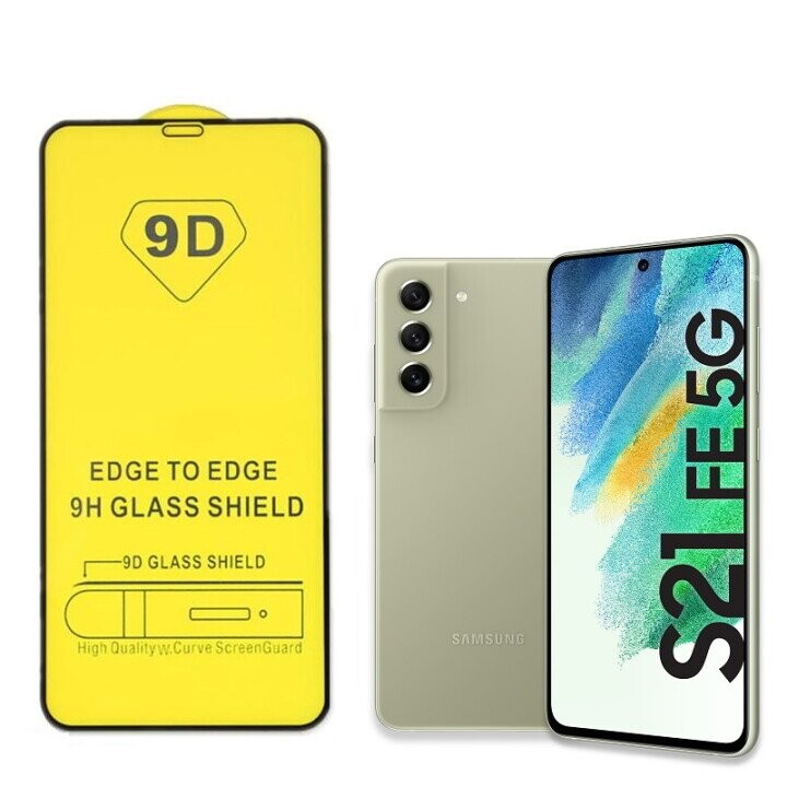 TakeMe 9D Pro Hybrid Fleksibls Pilnas virsmas aizargstikls priekš Samsung Galaxy S21 FE (G990B) Melns Rāmis (Attēls 1)