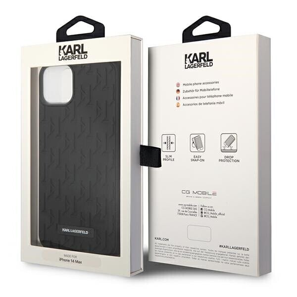 Karl Lagerfeld KLHCP14SRUPKLPK iPhone 14 6,1" hardcase czarny|black 3D Monogram (Attēls 8)