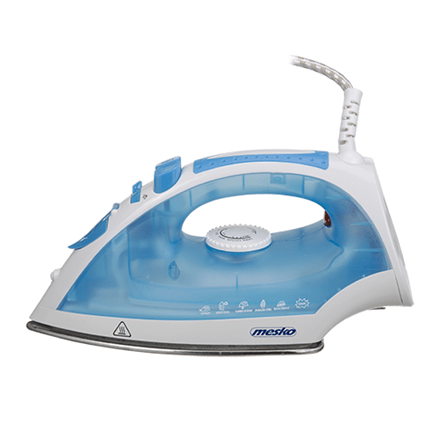 Iron Mesko MS 5023 Blue/White, 2200 W, With cord, Anti-scale system, Vertical steam function (Фото 4)