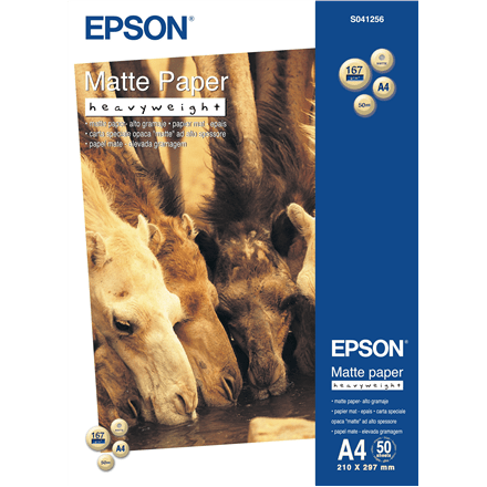 Epson Matte Paper Heavy Weight, DIN A4, 167g/mÂ², 50 Sheets (Фото 1)