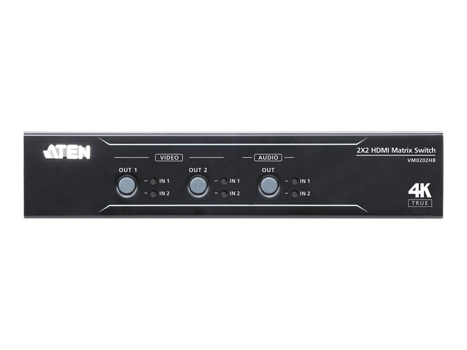 Aten 2x2 True 4K HDMI Matrix Switch with Audio De-Embedder | VM0202HB (Attēls 2)