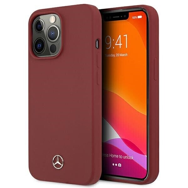 Mercedes MEHCP13LSILRE iPhone 13 Pro | 13 6,1" czerwony|red hardcase Silicone Line (Attēls 1)