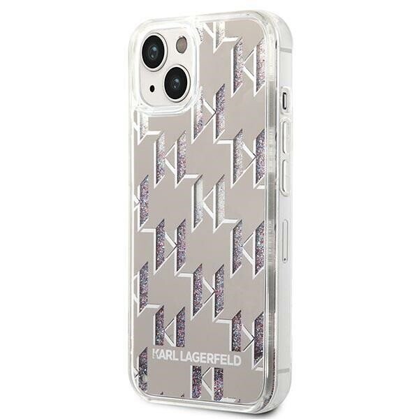 Karl Lagerfeld KLHCP14SLMNMS iPhone 14 6,1" hardcase srebrny|silver Liquid Glitter Monogram (Фото 2)