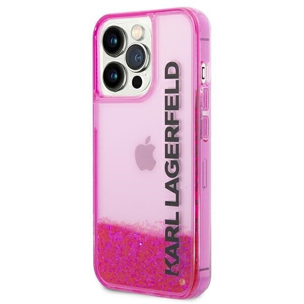 Karl Lagerfeld KLHCP14XLCKVF iPhone 14 Pro Max 6,7" różowy|pink hardcase Liquid Glitter Elong (Attēls 2)