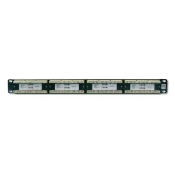 Digitus Digitus, Pach panel cat5, 24 ports, unshielded ISO / IEC 11801 and EN 50173 RJ45 sockets, 8P8C Cable installation via LSA strips, color codes based on EIA / TIA 568 A &amp; B Suitable for 483mm (19 ") rack mount Housing material: SECC, 1.5mm... (Attēls 2)