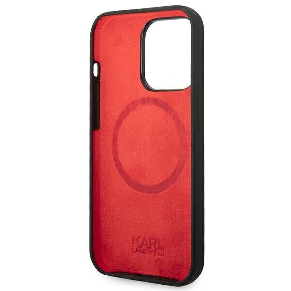 Karl Lagerfeld KLHMP14XSLMP1K iPhone 14 Pro Max 6,7" hardcase czarny|black Silicone Plaque Magsafe (Фото 7)