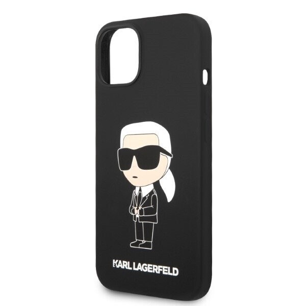 Karl Lagerfeld KLHMP14SSNIKBCK iPhone 14 6,1" hardcase czarny|black Silicone Ikonik Magsafe (Attēls 6)