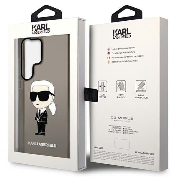 Karl Lagerfeld KLHCS23LHNIKTCK S23 Ultra S918 czarny|black hardcase Ikonik Karl Lagerfeld (Attēls 8)