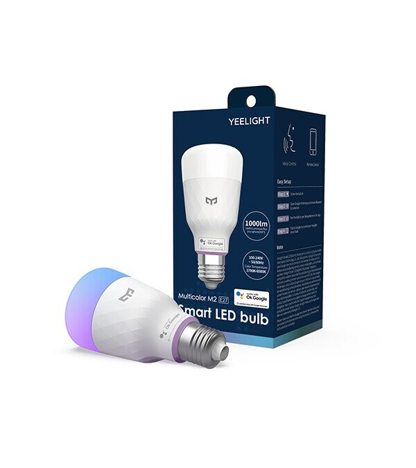 Yeelight Smart Bulb M2 (Color) 40–1000 lm, 50 W, 1700-6500 K, RGBW, LED lamp, 220-240 V, 15000 h (Фото 1)