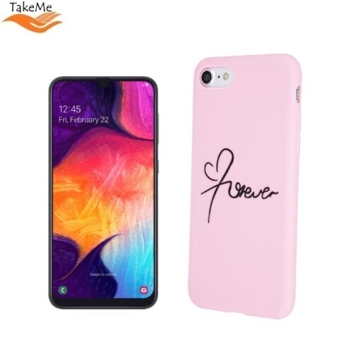 TakeMe "Love" серии Мягкий TPU чехол-крышка для Samsung Galaxy A50 (A505F) / A30s (A307F) Розовый (Фото 1)