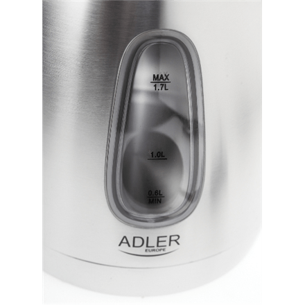 Adler AD 1223 Standard kettle, Stainless steel, Stainless steel, 2200 W, 1.7 L, 360° rotational base (Attēls 6)