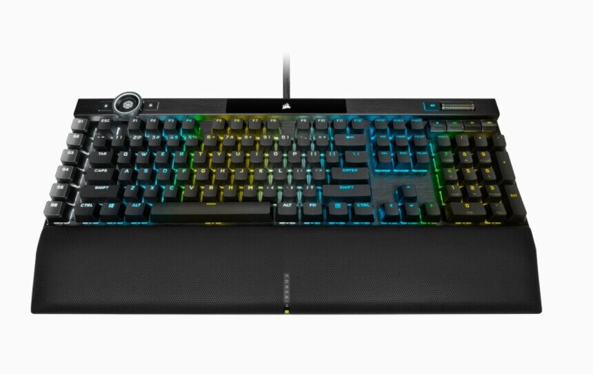 CORSAIR K100 RGB Mechanical Gaming Keyboard, OPX Switch, NA Layout, Wired, Black (Фото 3)