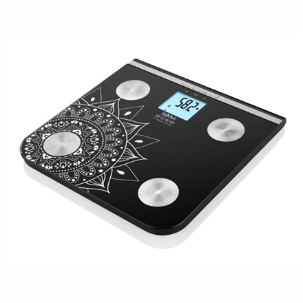Gallet Personal scale  GALPEP712 Maximum weight (capacity) 150 kg, Accuracy 100 g, Memory function, 10 user(s), Black with motive (Attēls 1)