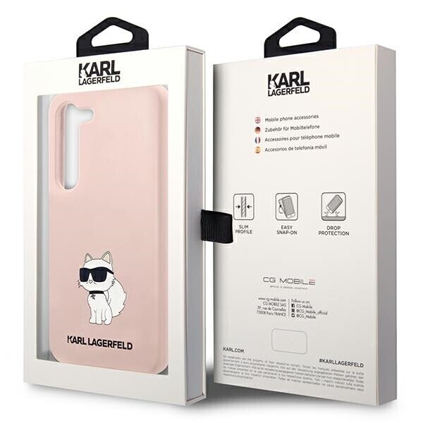 Karl Lagerfeld KLHCS23SSNCHBCP S23 S911 hardcase różowy|pink Silicone Choupette (Attēls 8)