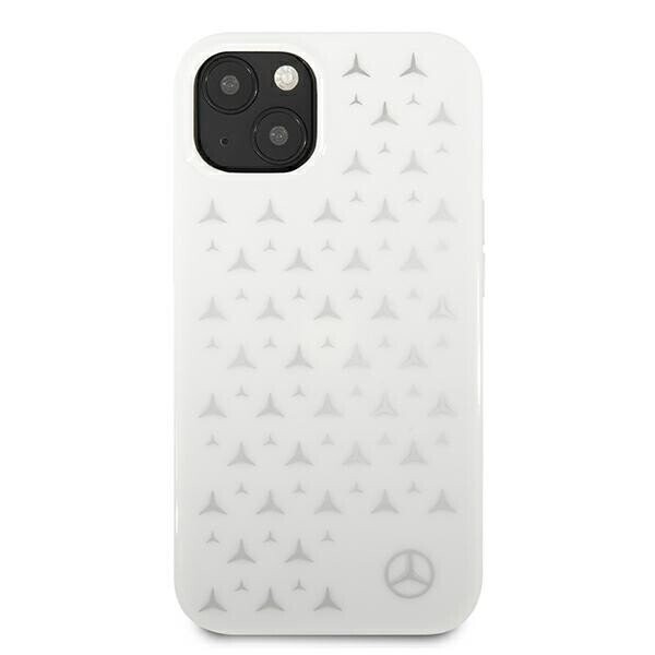 Mercedes MEHCP13MESPWH iPhone 13 6,1" biały|white hardcase Silver Stars Pattern (Attēls 3)