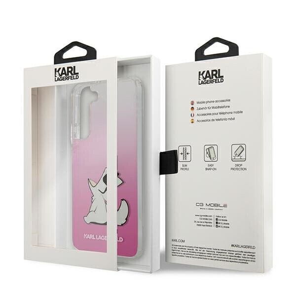 Karl Lagerfeld KLHCS22MCFNRCPI S22+ S906 hardcase różowy|pink Choupette Eat (Attēls 8)