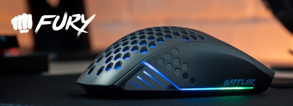 Fury Battler, 6400 DPI, RGB LED light, Wired Optical Gaming Mouse (Фото 3)
