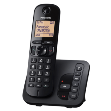 Panasonic Cordless KX-TGC220FXB Black, Built-in display, Speakerphone, Caller ID, Phonebook capacity 50 entries (Attēls 1)