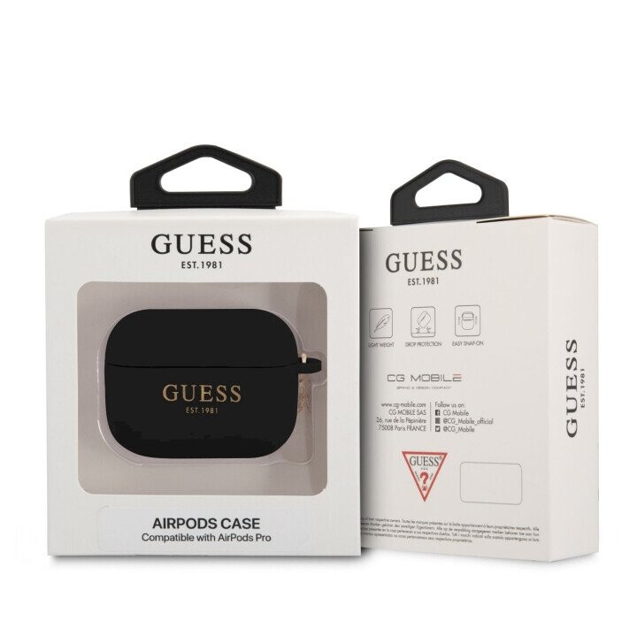 GUAPLSC4EK Guess 4G Charm Silicone Case for Airpods Pro Black (Фото 2)